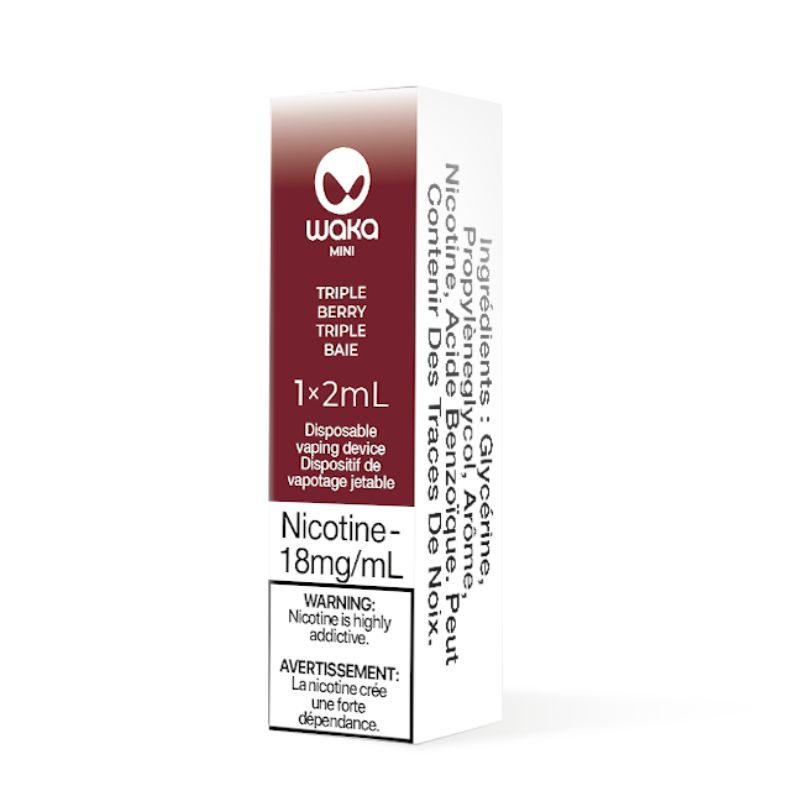 *EXCISED* Disposable Vape Waka Mini 700 Puff Triple Berry Box of 10
