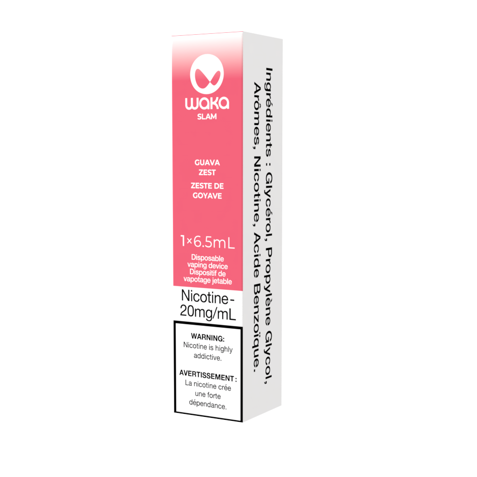 *EXCISED* Disposable Vape Waka Slam 2500 Puff Guava Zest Box of 10