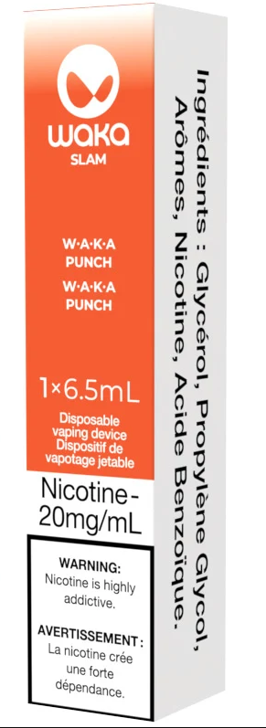*EXCISED* Disposable Vape Waka Slam 2500 Puff W-A-K-A Punch Box of 10