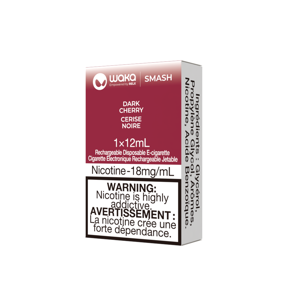 *EXCISED* Disposable Vape Waka Smash 6000 Puff Dark Cherry Box of 10