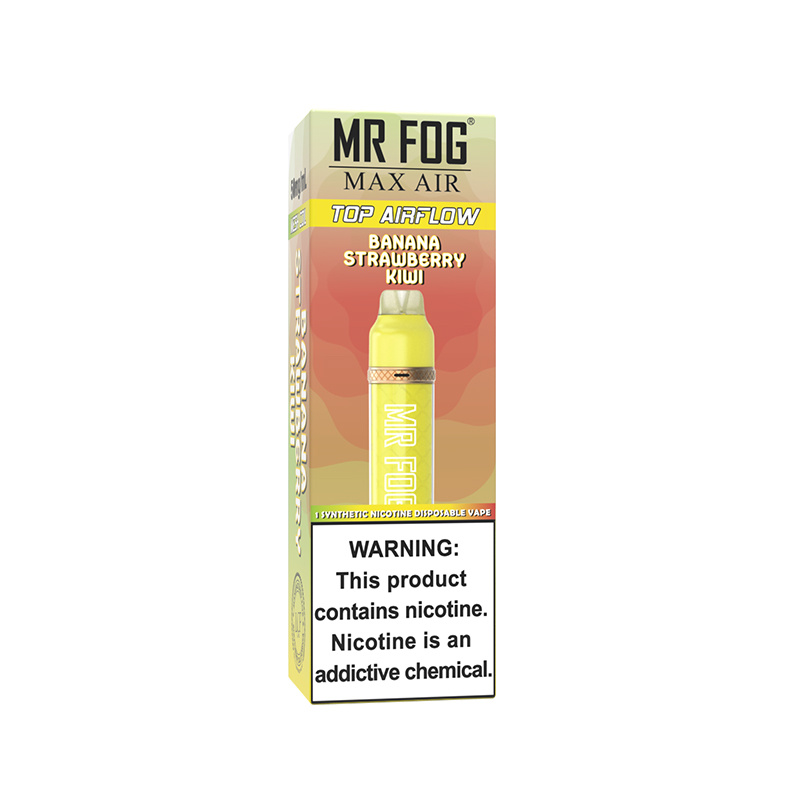 *EXCISED* Mr Fog Max Air Disposable Vape Banana Strawberry Kiwi 2500 Puffs Box Of 10