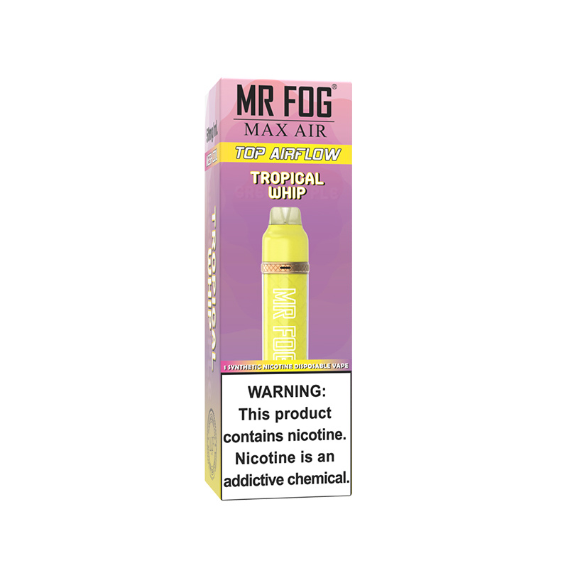 *EXCISED* Mr Fog Max Air Disposable Vape Banana Tropical Whip 2500 Puffs Box Of 10