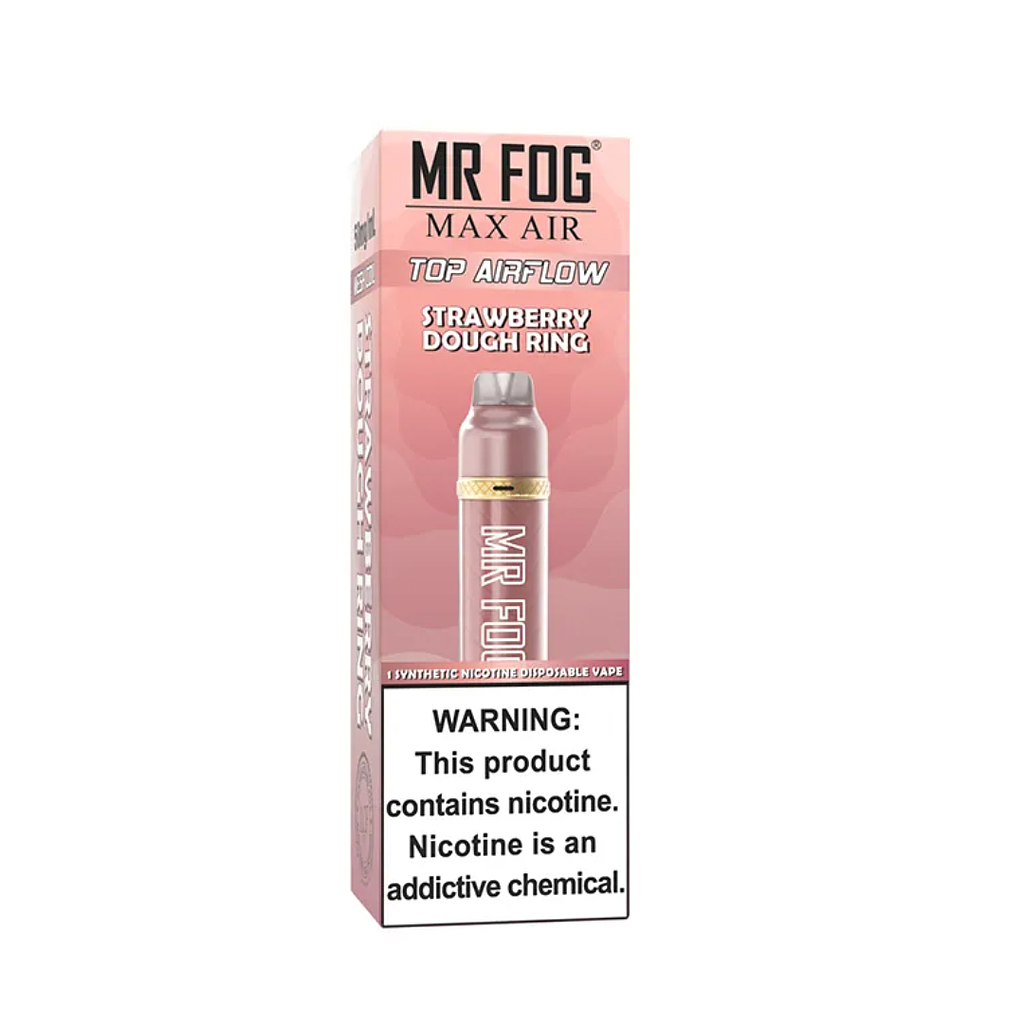 *EXCISED* Mr Fog Max Air Disposable Vape Strawberry Dough Ring 2500 Puffs Box Of 10