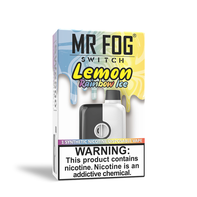 *EXCISED* Mr Fog Switch Disposable Vape Lemon Rainbow Ice 5500 Puffs Box Of 10