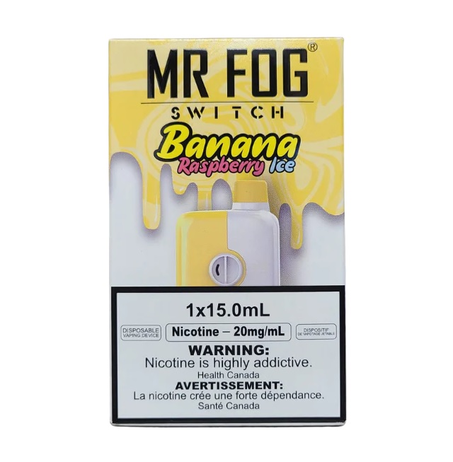 *EXCISED* Mr Fog Switch Disposable Vape Raspberry Banana Ice 5500 Puffs Box Of 10