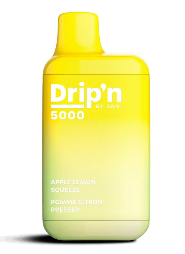 *EXCISED* Envi Drip'n Disposable Vape 5000 Puff Apple Lemon Squeeze Box Of 6