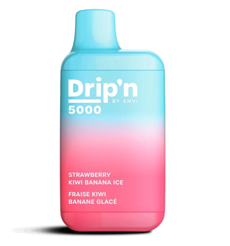 *EXCISED* Envi Drip'n Disposable Vape 5000 Puff Strawberry Kiwi Banana Ice Box Of 6