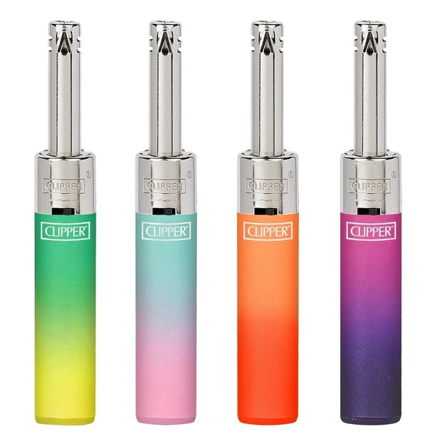 Minitube Lighters Clipper Mini Gradient Assorted Colors Tray Of 24