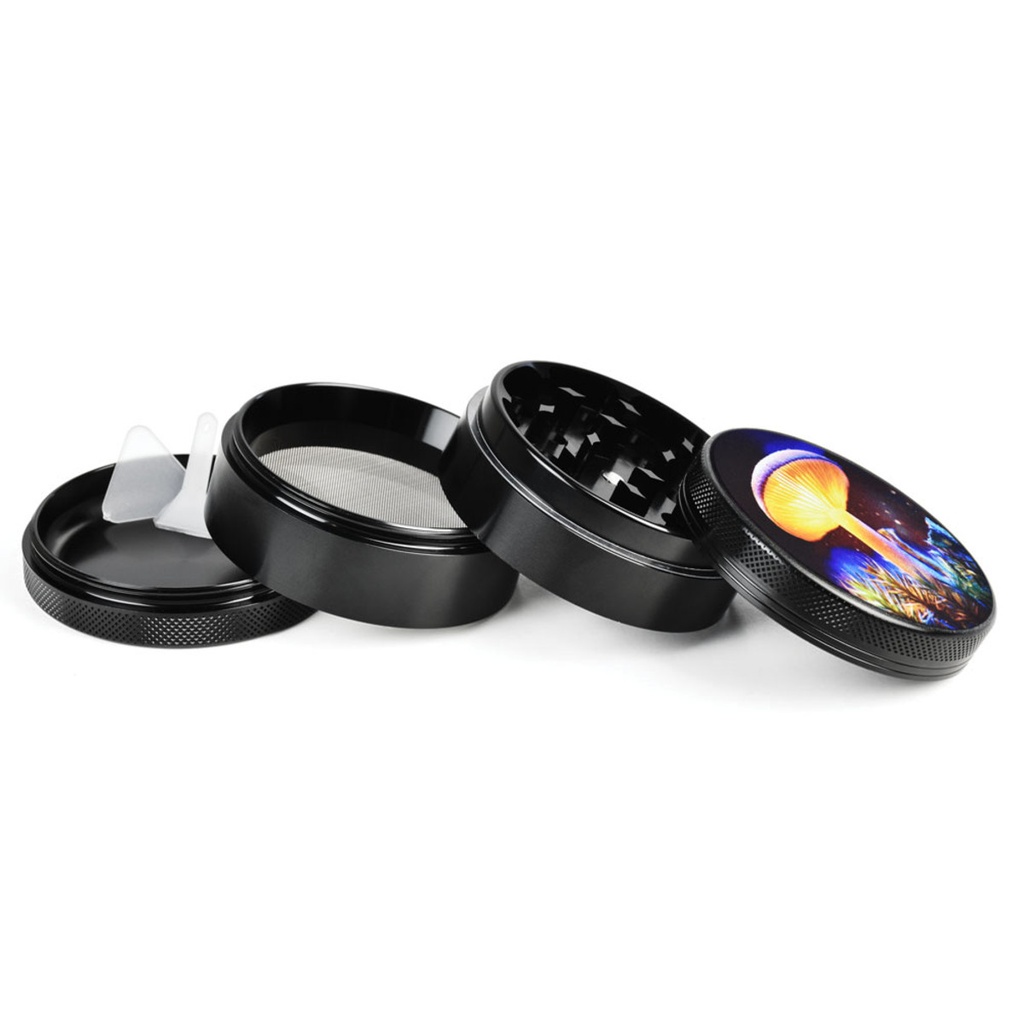 Grinder Pulsar 4 Piece 2.5" Mystical Mushrooms