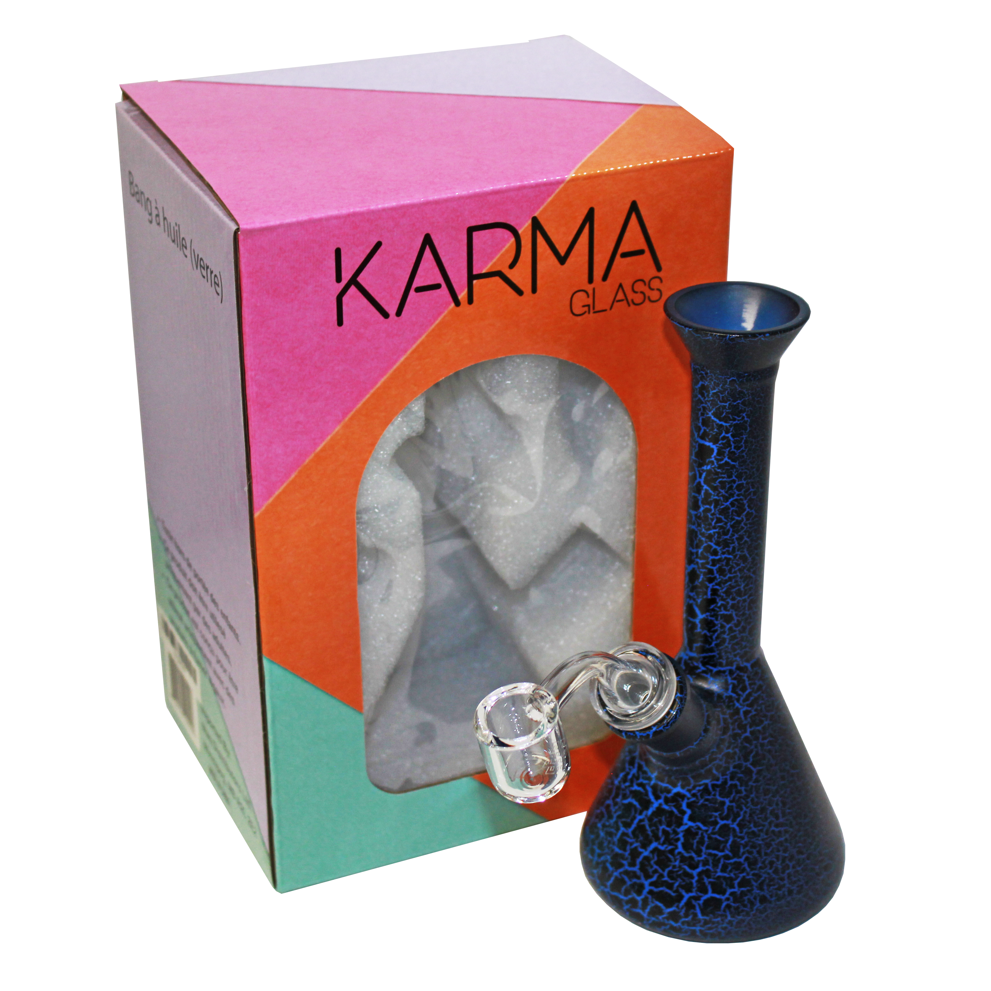 Glass Dab Rig Karma 7" Blue Lightning Beaker Rig