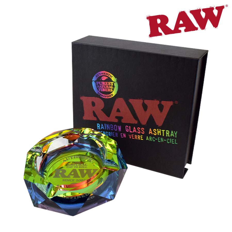 Ashtray Raw Glass Rainbow