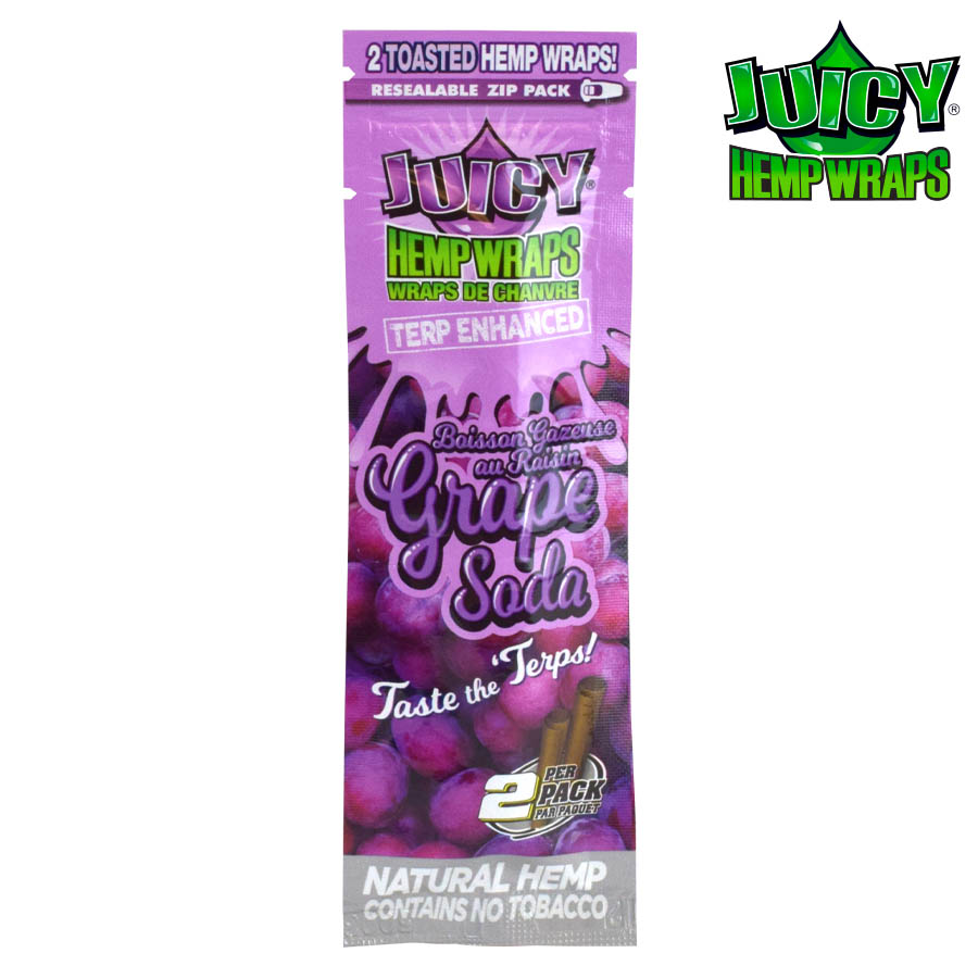 Hemp Wraps Terp Enhanced Juicy Jay Grape Soda Box of 25
