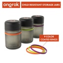 Glass Storage Jar Ongrok Child Resistant 180ml 14 gram Pack of 3