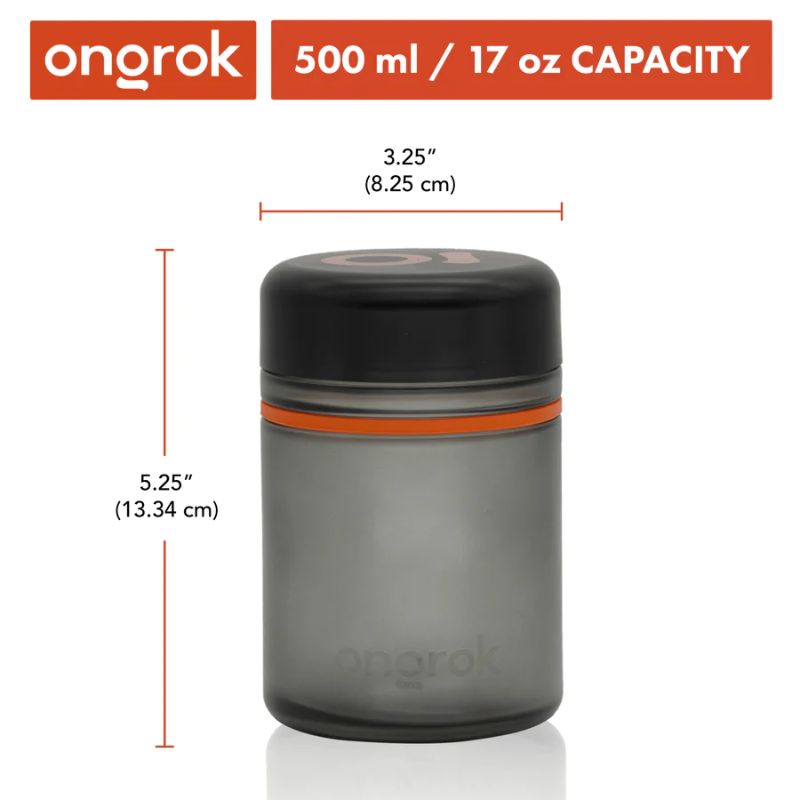 Glass Storage Jar Ongrok Child Resistant 500ml 1 oz. Pack of 2