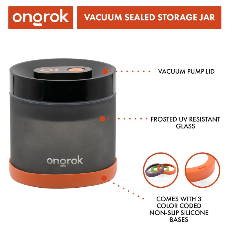 Glass Storage Ongrok Vacuum Pump Jar 400ml 1oz.