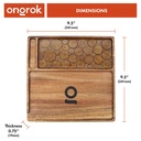 Rolling Tray Ongrok Acacia Wood Tray Medium Log