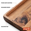 Rolling Tray Ongrok Acacia Wood Tray Medium Log