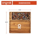 Rolling Tray Ongrok Wood Acacia Tray Medium Stone