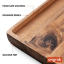 Rolling Tray Ongrok Wood Acacia Tray Medium Stone