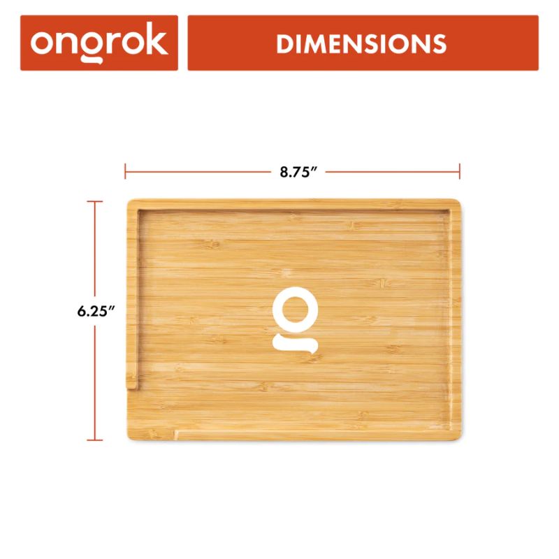 Rolling Tray Ongrok Bamboo Wood Tray Small