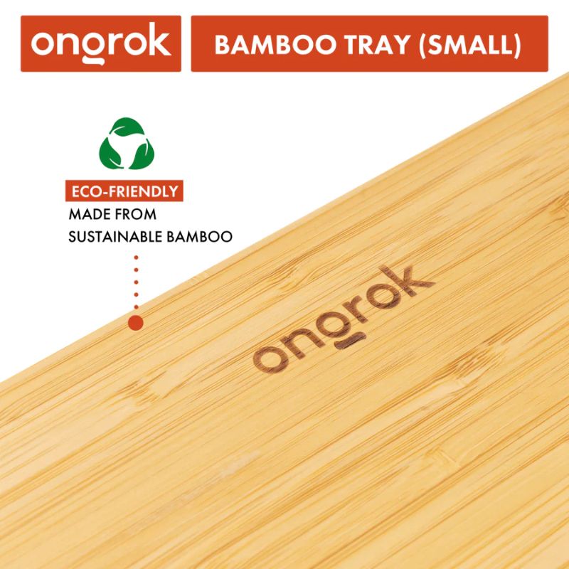 Rolling Tray Ongrok Bamboo Wood Tray Small