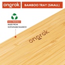 Rolling Tray Ongrok Bamboo Wood Tray Small