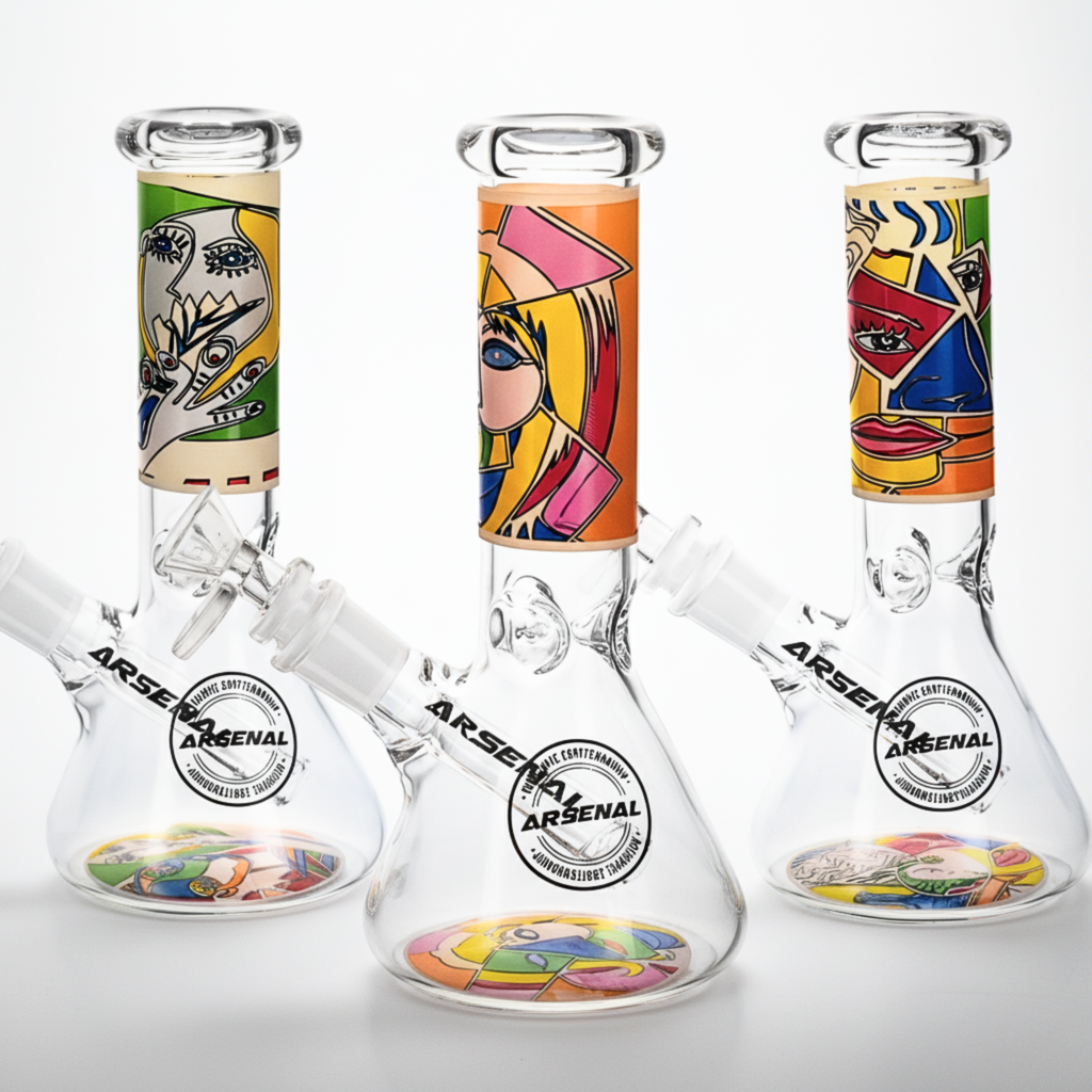 Glass Bong Arsenal Mesopotamian Mirage Beaker 8"