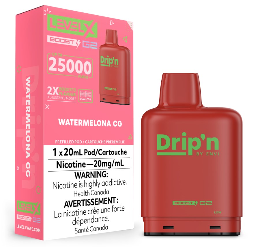 Alberta *EXCISED* Nicotine Pod Drip'n Level X Boost G2 Watermelona CG Box of 6