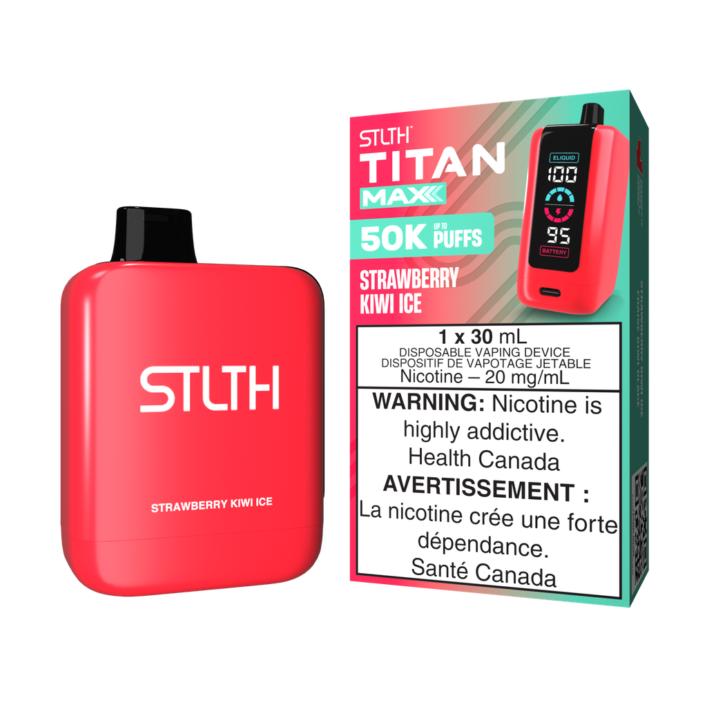 Manitoba *EXCISED* Disposable Vape STLTH Titan Max 50K Strawberry Kiwi Ice Box of 4