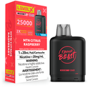 Manitoba *EXCISED* Nicotine Pod Flavour Beast Level X Boost G2 Mtn Citrus Raspberry Box of 6
