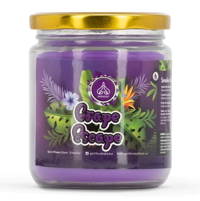 Candle Smoke Out Odor Eliminator 13oz Grape Escape