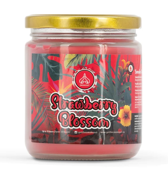 Candle Smoke Out Odor Eliminator 13oz Strawberry Blossom