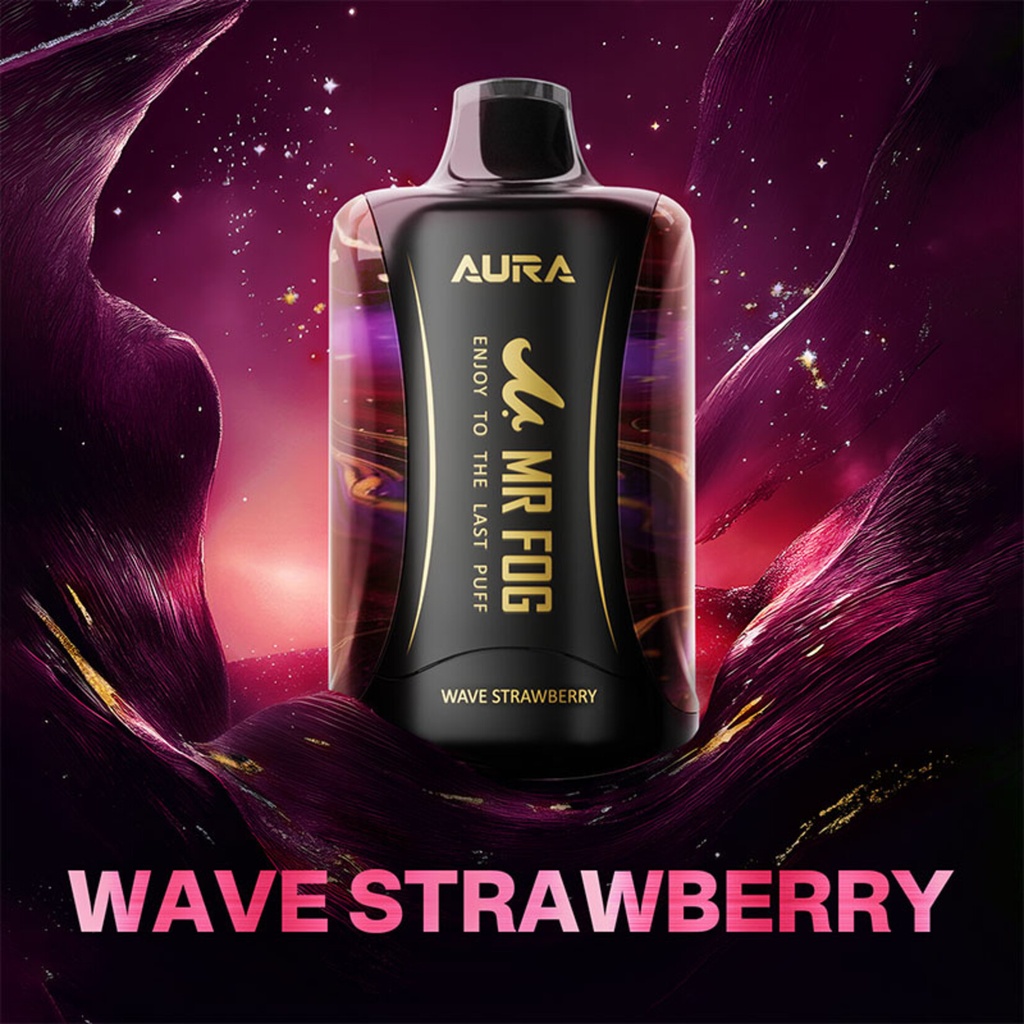 Manitoba *EXCISED* Disposable Vape Mr Fog AURA 60K Wave Strawberry Box of 5