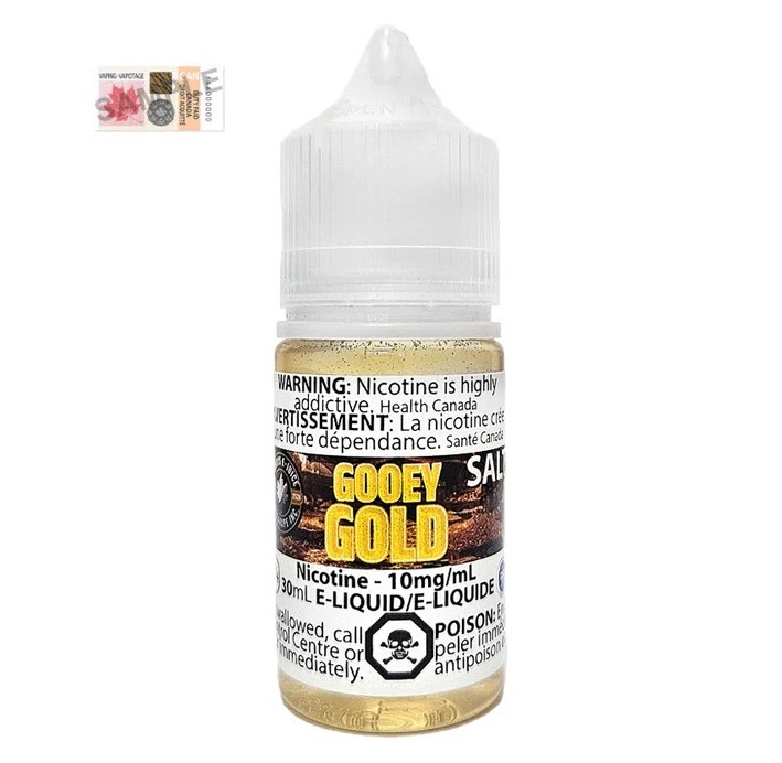 Manitoba *EXCISED* Nicotine Liquid Famous Salt 30ml Gooey Gold