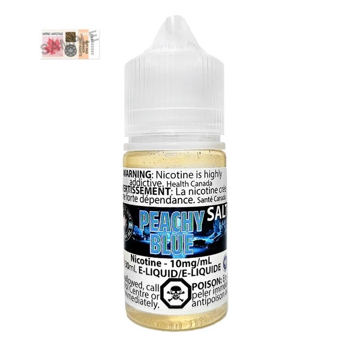 Manitoba *EXCISED* Nicotine Liquid Famous Salt 30ml Peachy Blue