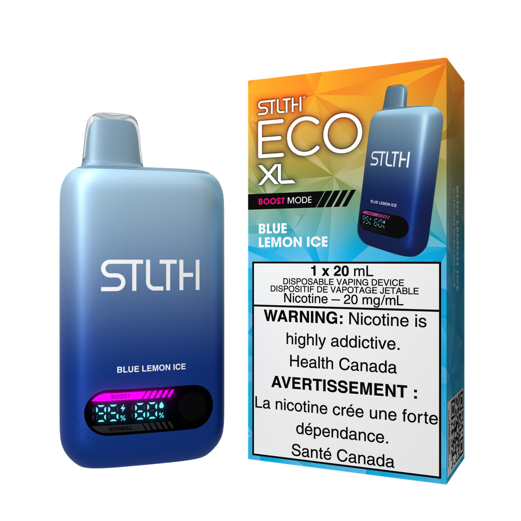 Manitoba *EXCISED* Disposable Vape STLTH Eco XL Blue Lemon Ice Box of 5