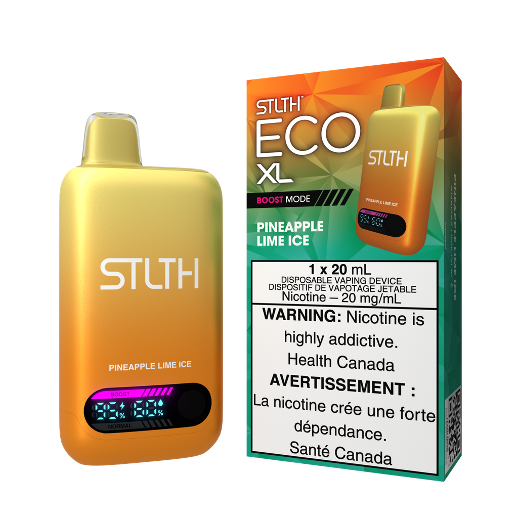 Manitoba *EXCISED* Disposable Vape STLTH Eco XL Pineapple Lime Ice Box of 5