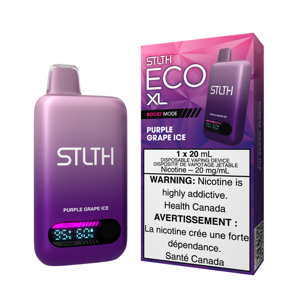 Manitoba *EXCISED* Disposable Vape STLTH Eco XL Purple Grape Ice Box of 5