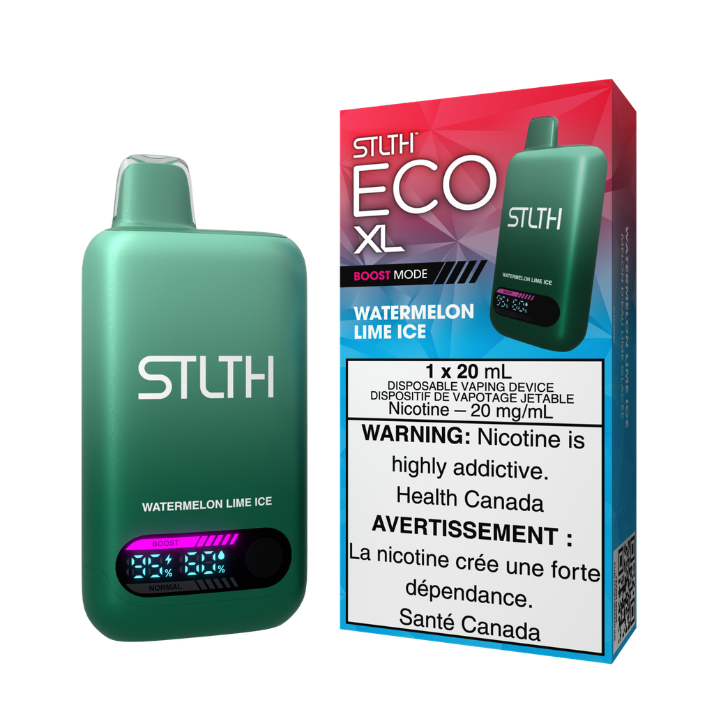 Manitoba *EXCISED* Disposable Vape STLTH Eco XL Watermelon Lime Ice Box of 5