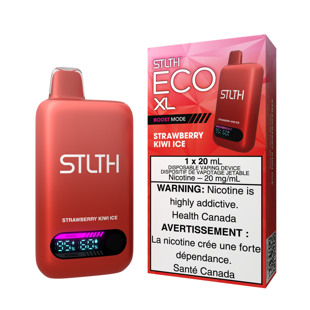 Alberta *EXCISED* Disposable Vape STLTH Eco XL Strawberry Kiwi Ice Box of 5