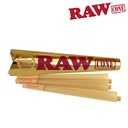 Rolling Cones Raw Classic Natural Pre-Rolled Level Cones  84mm W/26mm Spiral Tip Box of 24
