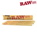 Rolling Cones Raw Classic Natural Pre-Rolled Level Cones  84mm W/26mm Spiral Tip Box of 24