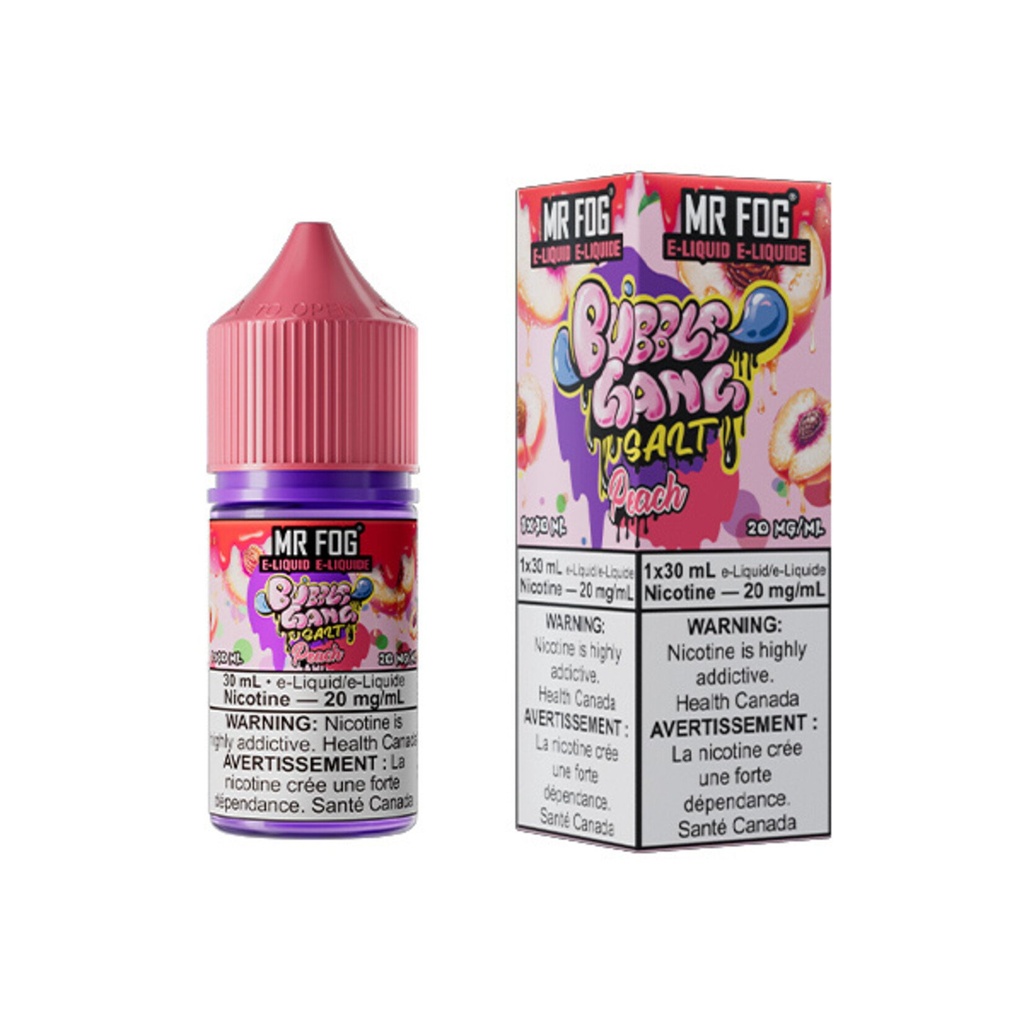 Federal *EXCISED* Nicotine Liquid Mr Fog Bubble Gang Series Salt 30ml Peach