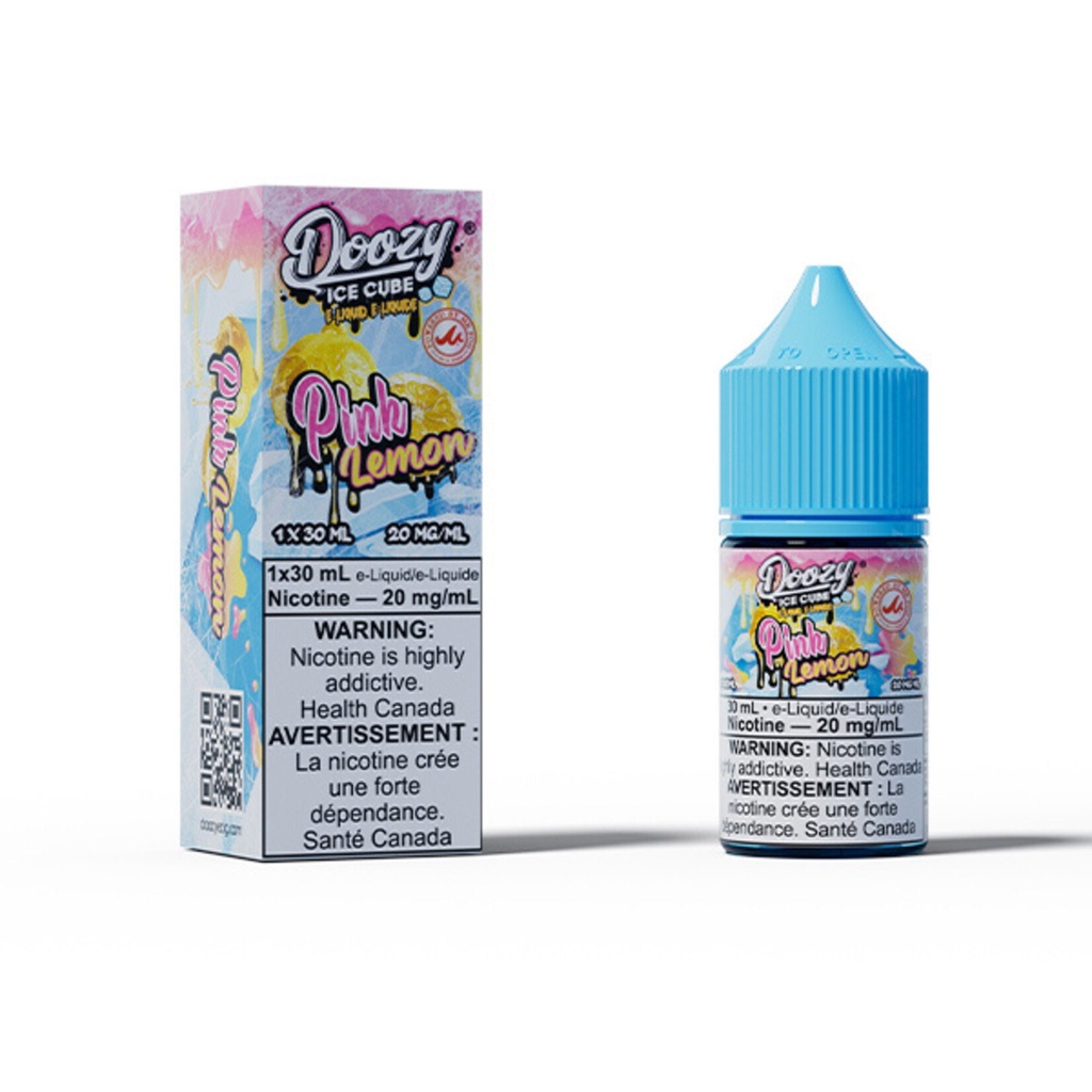 Ontario *EXCISED* Nicotine Liquid Doozy Ice Cube Salt 30ml Pink Lemon