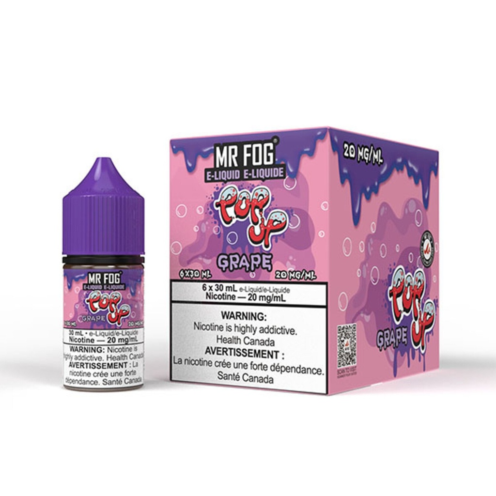 Ontario *EXCISED* Nicotine Liquid Mr Fog Popup Series Salt 30ml Grape