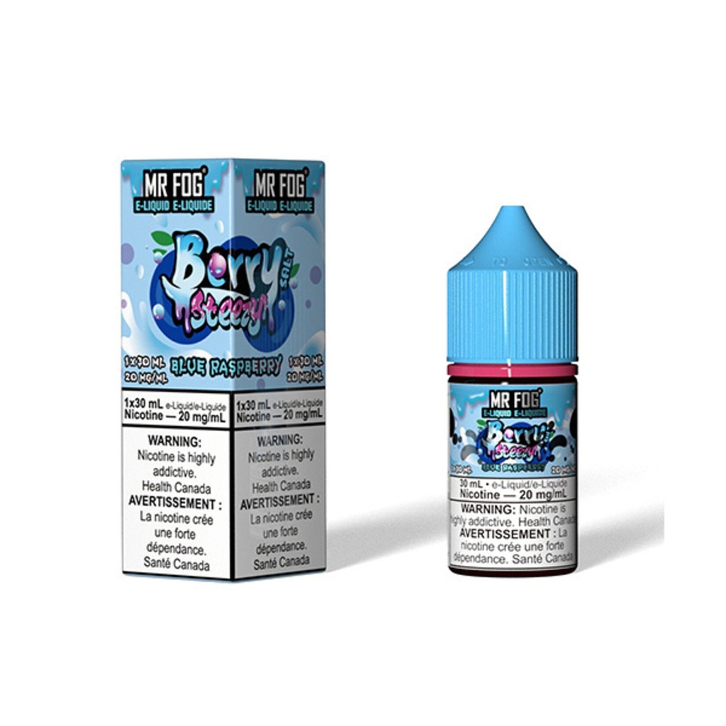Manitoba *EXCISED* Nicotine Liquid Mr Fog Berry Steezy Salt 30ml Blue Raspberry