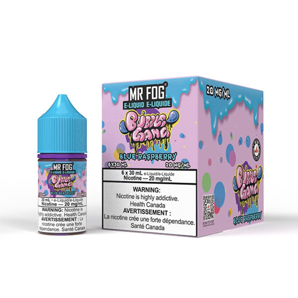 Manitoba *EXCISED* Nicotine Liquid Mr Fog Bubble Gang Series Salt 30ml Blue Raspberry