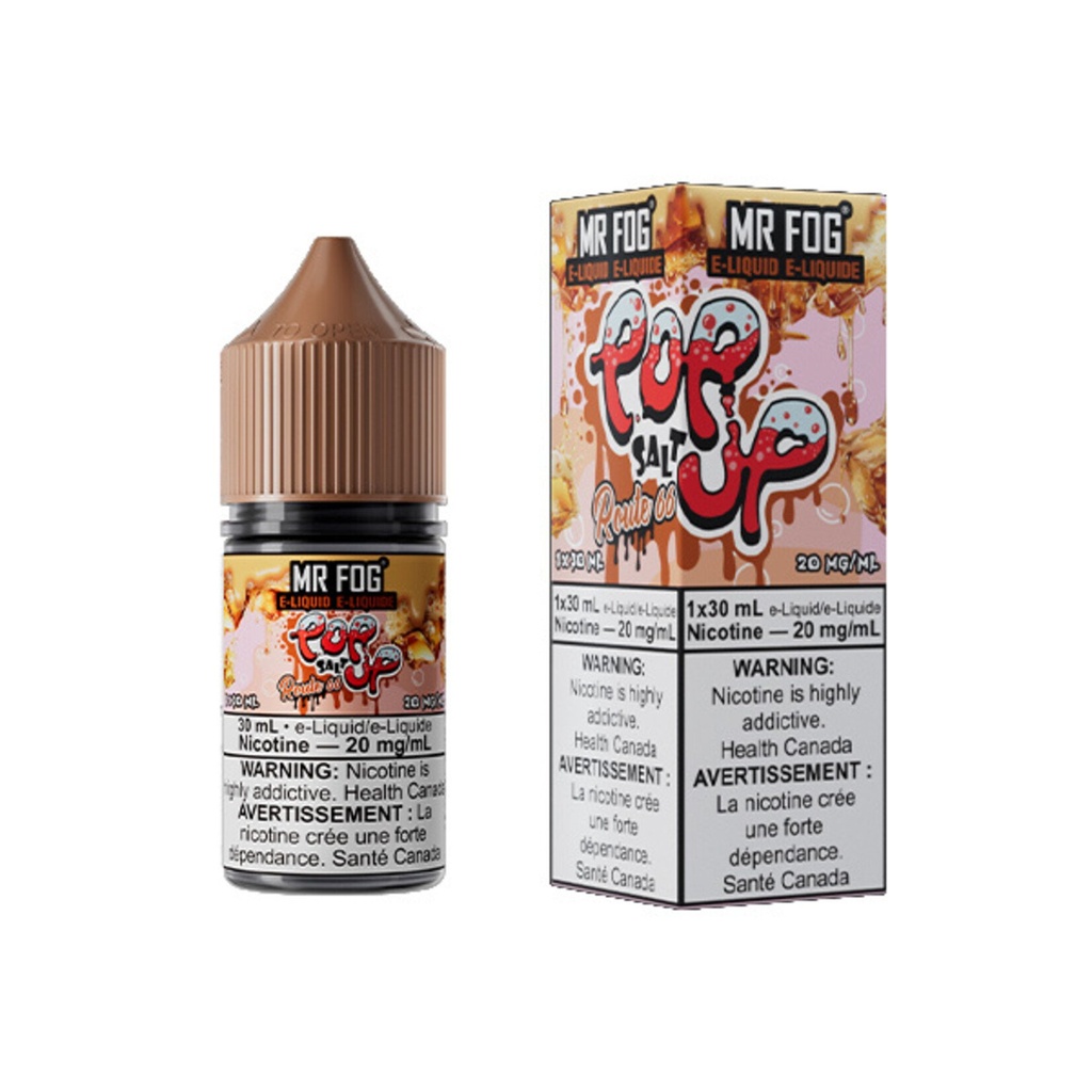 Manitoba *EXCISED* Nicotine Liquid Mr Fog Popup Series Salt 30ml Route 66