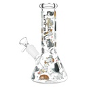 Glass Bong Pulsar Kitten Corral Beaker Glass Water Pipe - 7.75"