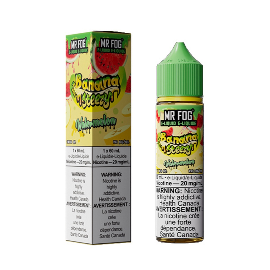 Ontario *EXCISED* Nicotine Liquid Mr Fog Banana Steezy Salt 60ml Watermelon